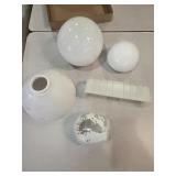 Glass lights, milk glass Antique