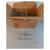 Box of glass votive / tealight candle holders