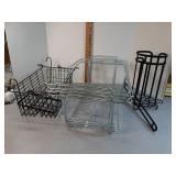 catering racks, wire basket & to holder