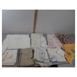 Needlework: aprons,  tablecloths +