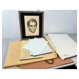 Framed Artwork and drawing paper