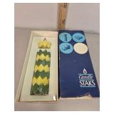 Vintage candle staks in plastic