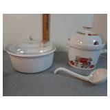 Corningware casserole & Campbell