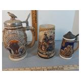 1993 Miller beer stein & other steins