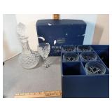 Bohemia crystal decanter and glasses