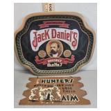 Jack Daniels tray and hunting sign