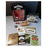 Jack Daniel's labels, sour mash glasses +