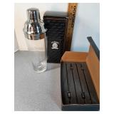 Jack Daniel's cocktail shaker & drink stirrers