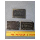 Belt buckles: Jack Daniel's,  NRA & Airheads