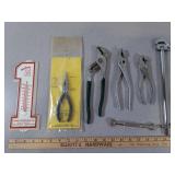 Pliers, Basin Wrench, Husker Thermometer +