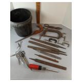 Tools, files, tin snips, c clamps & more