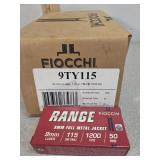 Fiocchi 9mm full case ammo ammunition