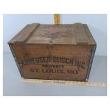 Wooden Anheuser-Busch Inc Box with  Tools