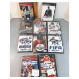 Playstation 2 games: Madden, Fifa, Drag