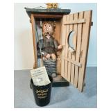 Novelty fisherman outhouse & Jack Daniel's shot