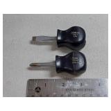 2- Snap-On Stubby Screwdrivers