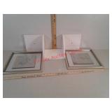 Mirrored pictures and wood Shelf