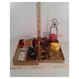 Lot of candle holders and candles