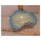 Blue and white glass dish