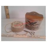 Reproduction yarn / twine dispenser and crock