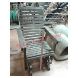 > Wood porch rocking chair