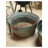 > Galvanized wash tub