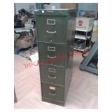 > Shaw Walker four drawer metal file cabinet