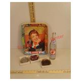 Coca Cola tin tray, University of Nebraska Pepsi