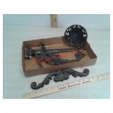 Wall mount oil lamp holder, door hinges and more