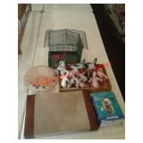 Bird cage, ceramic elephant Deco + + +