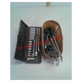JCPenney socket set, and lot of screwdrivers and
