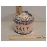 Salt crock with lid
