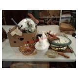 Clock  shaving kit plates and various