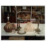 Lot of Vintage lamps vintage lamp shades