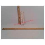 Wood advertising yardstick and vintage metal