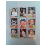 1961 tops very nice 18 baseball cards