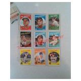 1959 Topps baseball cards very nice