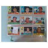 1960 Topps baseball cards very nice