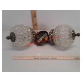 Vintage clear glass, hanging pendants