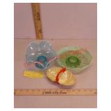 Antique glass pieces dishes