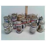 12 collector beer steins