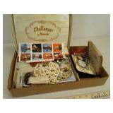 Various costume jewelry and pocket watch