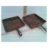 2 Wagner Ware cast iron skillets bacon and egg