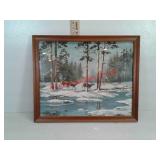 Vintage Wildlife paint by number framed