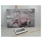 Matching canvas print and framed picture