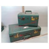 Vintage towncraft luggage suitcases / makeup