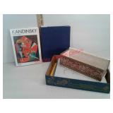 Lots of art books and keepsake box