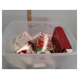 Miscellaneous Christmas ornaments book and Mikasa