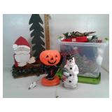Vintage blow mold holiday decor and miscellaneous