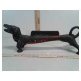 Antique cast iron weiner dog boot scraper